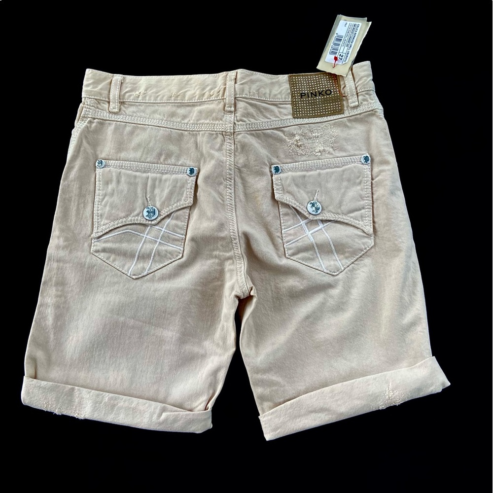 Pinko distressed boyfriend shorts made in Italy
